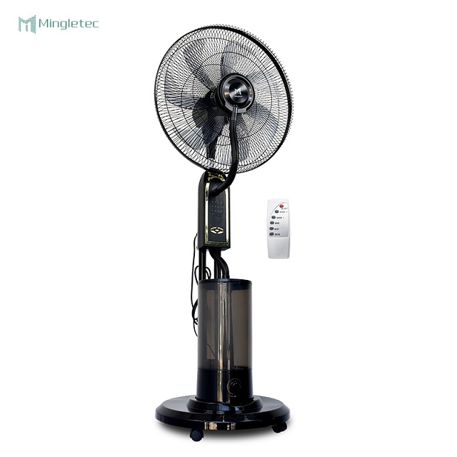 مروحة رذاذ الماء BLDC مقاس 18 بوصة مع جهاز تحكم عن بعد للاستخدام المنزلي