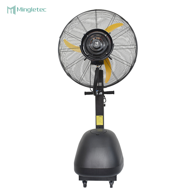 للاستخدام الخارجي، مروحة رذاذ كهربائية متأرجحة مقاس 26 بوصة مع خزان مياه سعة 60 لترًا
