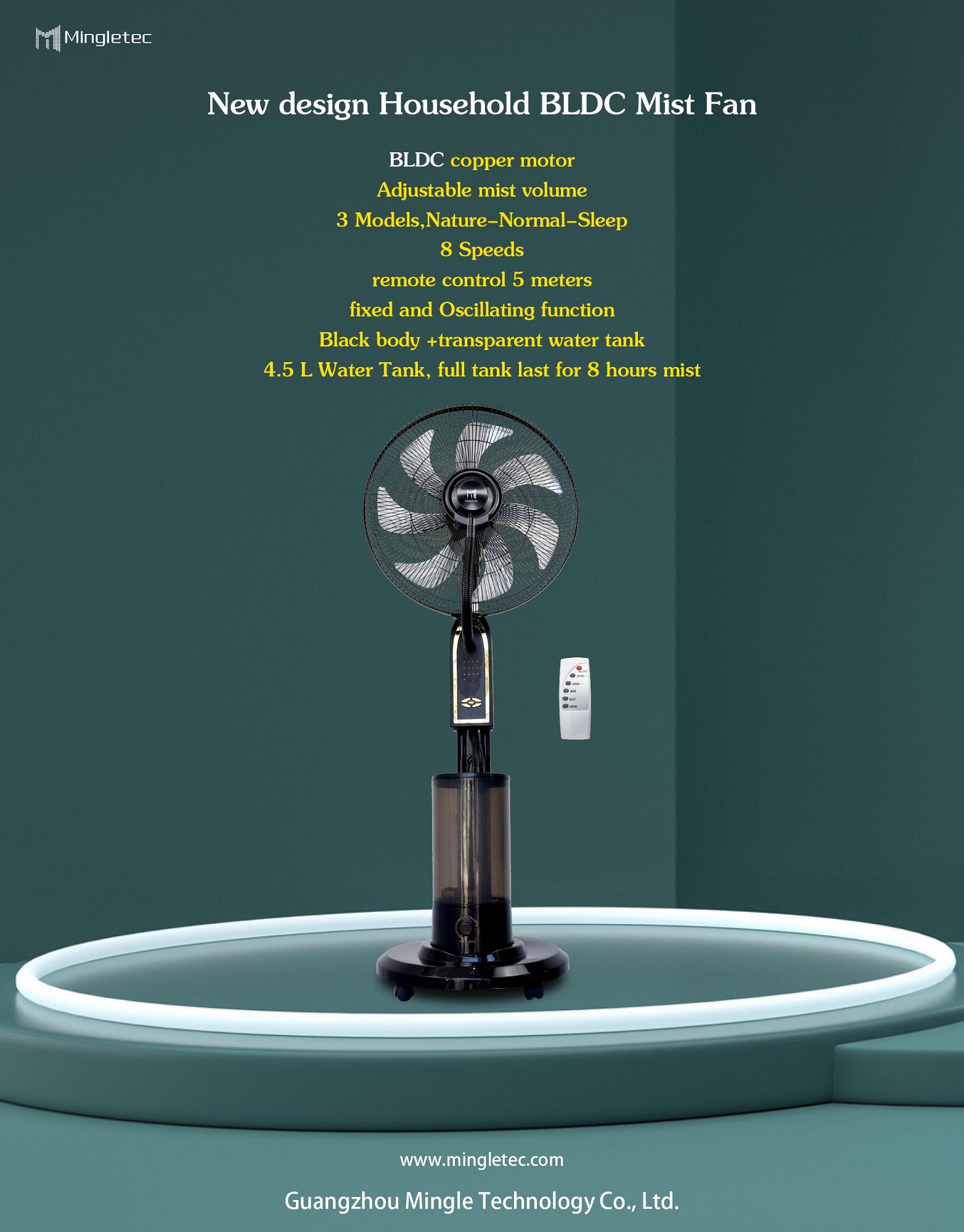 مروحة رذاذ BLDC مقاس 18 بوصة