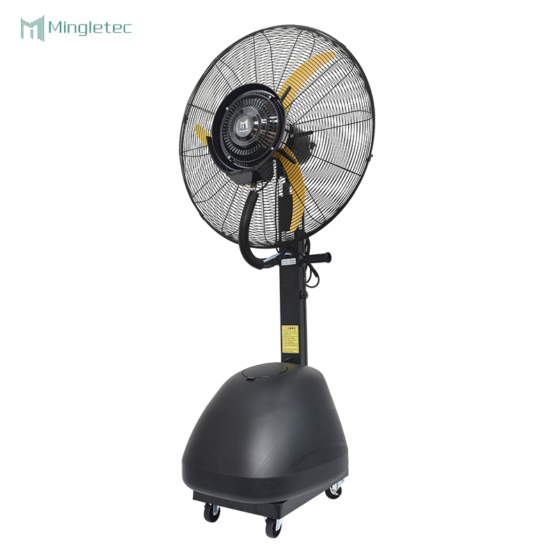 للاستخدام الخارجي، مروحة رذاذ كهربائية متأرجحة مقاس 26 بوصة مع خزان مياه سعة 60 لترًا