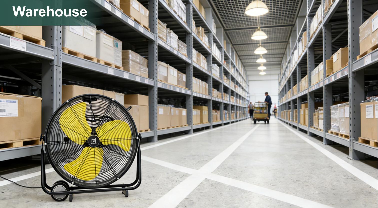 مروحة طبل لاستخدام المستودعات