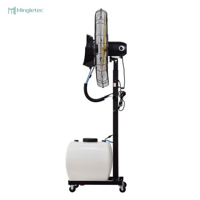 مروحة رذاذ صناعية للاستخدام الخارجي مع خزان مياه سعة 60 لترًا