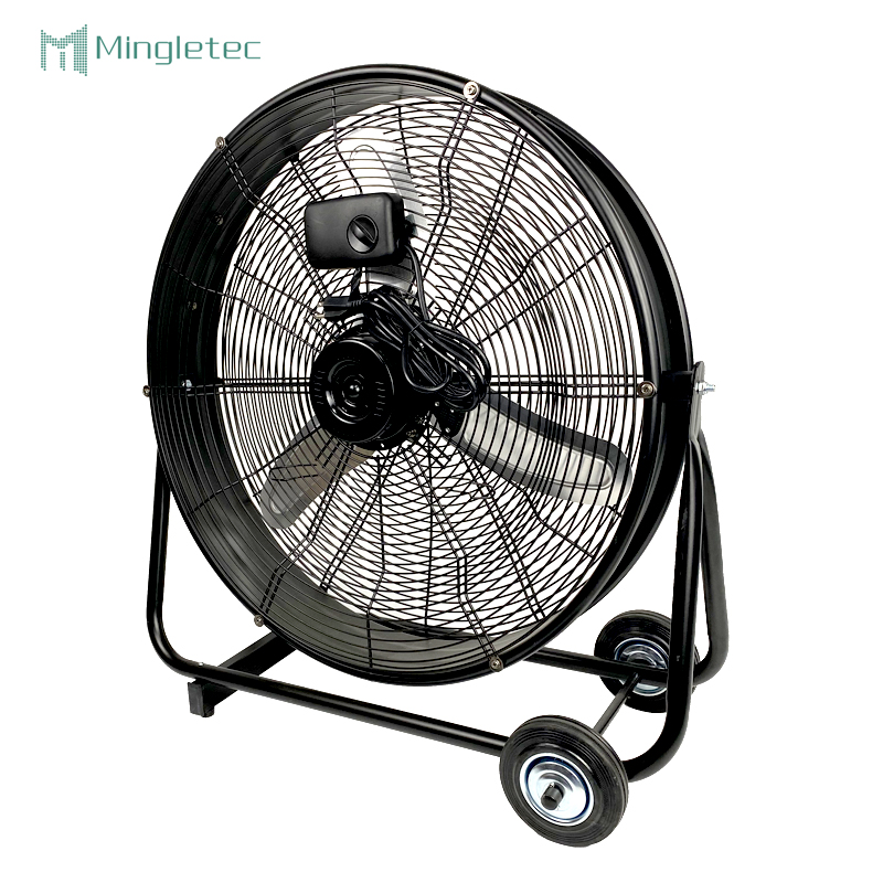 ملعب مستودع 30 بوصة مروحة طبلة أرضية معدنية صناعية قوية