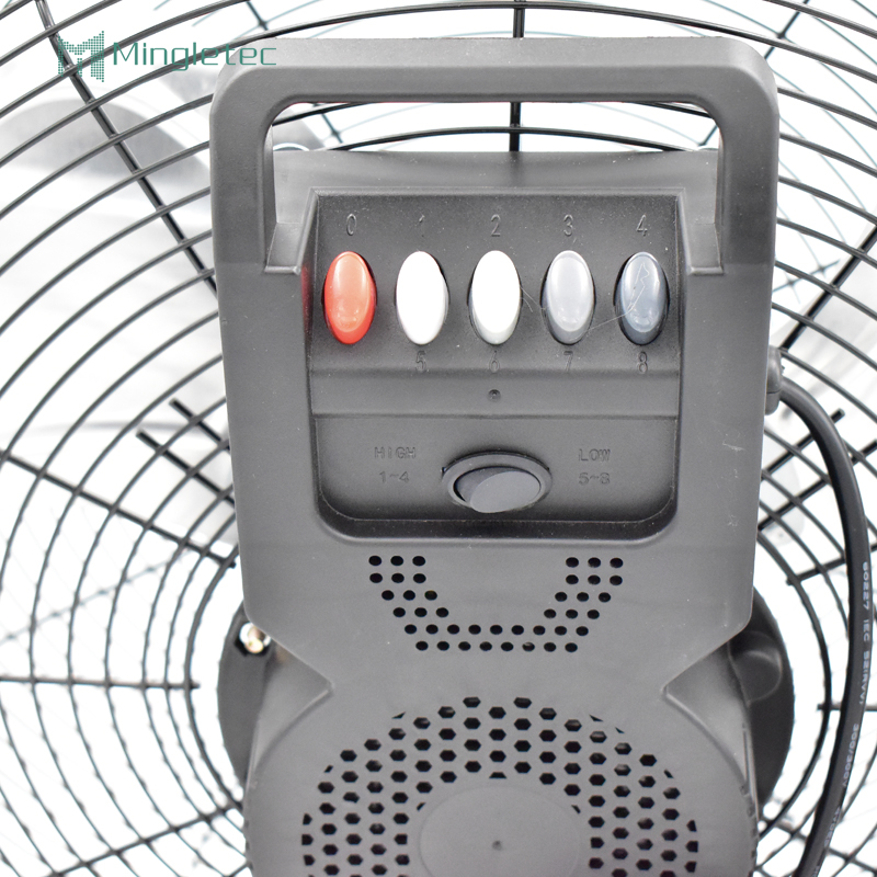 12 14 16 18 20 بوصة 3 سرعات للتحكم في المستودعات مروحة أرضية معدنية خارجية