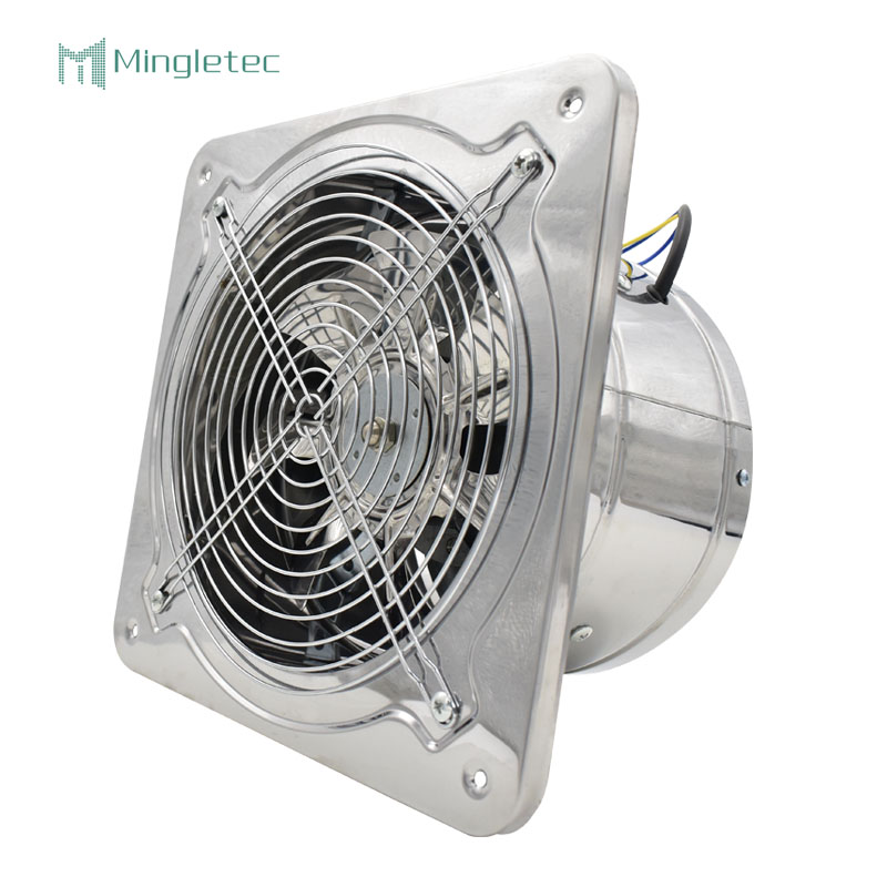 مروحة عادم مثبتة على الحائط بشفرات من الفولاذ المقاوم للصدأ عالية السرعة مقاس 16 بوصة