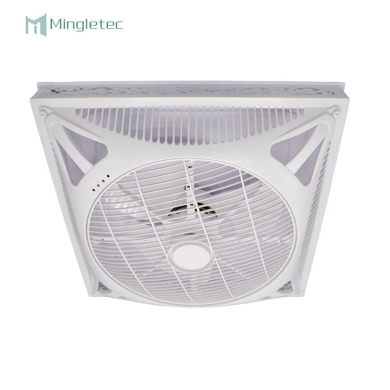 مروحة سقف صناعية مربعة مقاس 14 بوصة مزودة بإضاءة LED للاستخدام في غرفة النوم