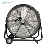 ملعب مستودع 30 بوصة مروحة طبلة أرضية معدنية صناعية قوية