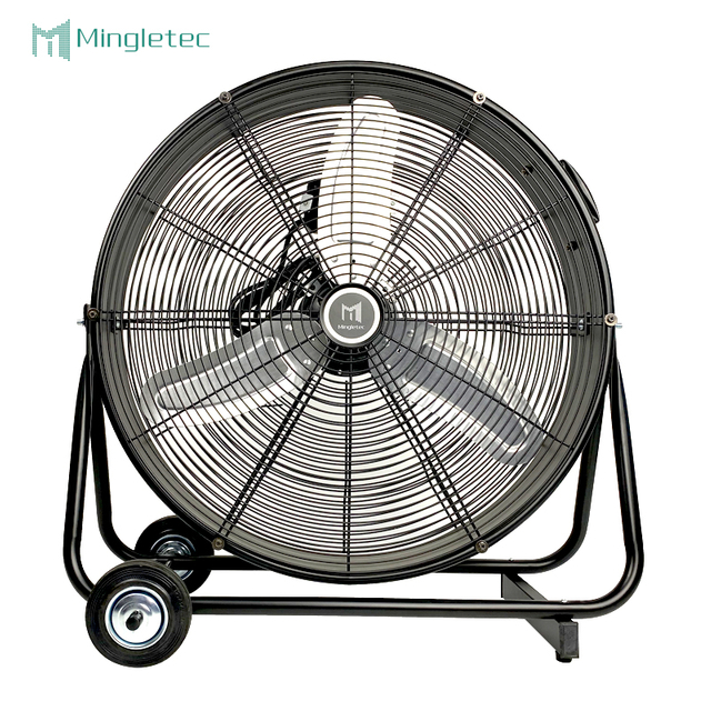 ملعب مستودع 30 بوصة مروحة طبلة أرضية معدنية صناعية قوية