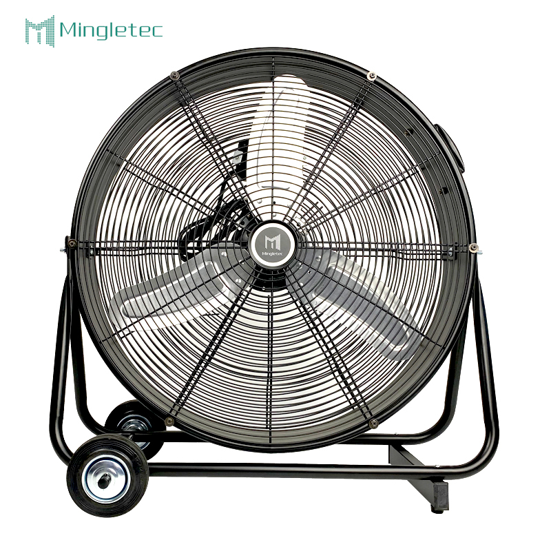 ملعب مستودع 30 بوصة مروحة طبلة أرضية معدنية صناعية قوية