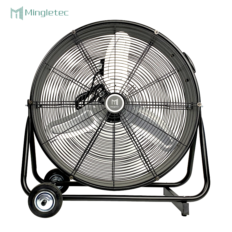 ملعب مستودع 30 بوصة مروحة طبلة أرضية معدنية صناعية قوية