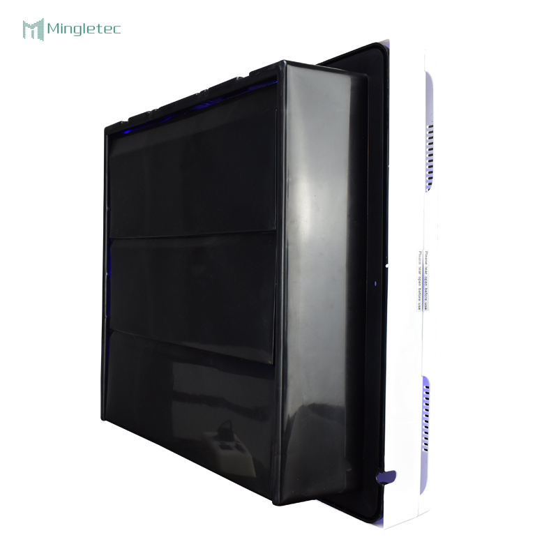 مروحة عادم BLDC هادئة مقاس 10 12 بوصة مزودة بإضاءة LED