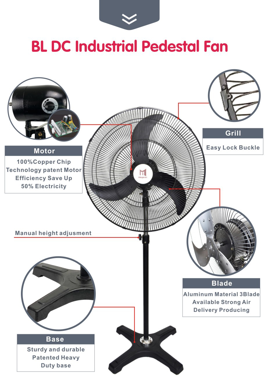 变频墙壁工业扇强款-68
