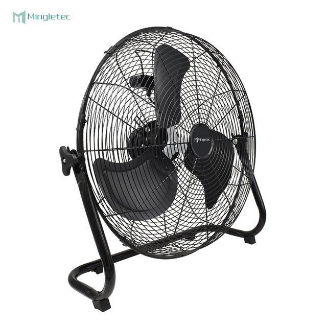 16 18 20 بوصة مروحة أرضية بشفرات ألومنيوم BLDC مع جهاز تحكم عن بعد