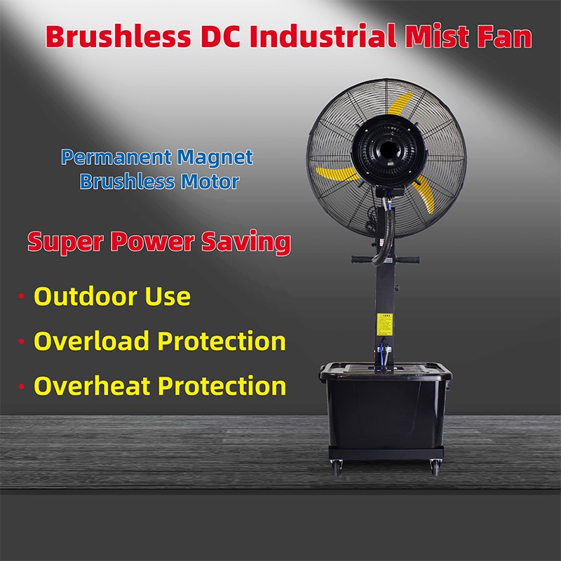 الاستخدام الخارجي 26 30 بوصة مروحة الرذاذ الصناعية DC بدون فرش 