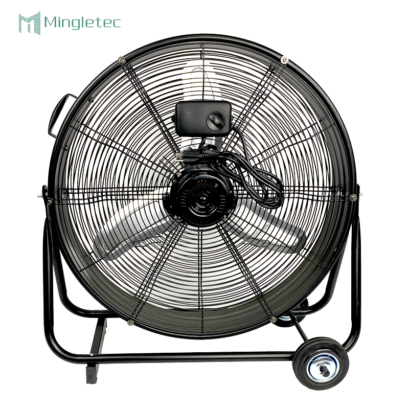 ملعب مستودع 30 بوصة مروحة طبلة أرضية معدنية صناعية قوية