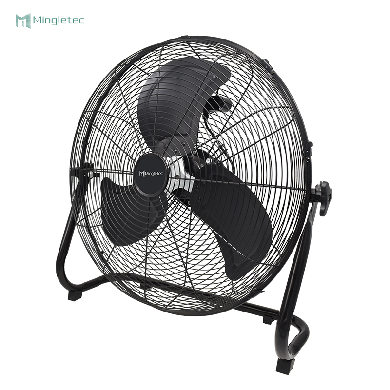 16 18 20 بوصة مروحة أرضية بشفرات ألومنيوم BLDC مع جهاز تحكم عن بعد