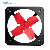 يستخدم المطبخ مروحة عادم مثبتة على الحائط عالية السرعة مقاس 16 بوصة