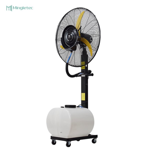 مروحة رذاذ صناعية للاستخدام الخارجي مع خزان مياه سعة 60 لترًا