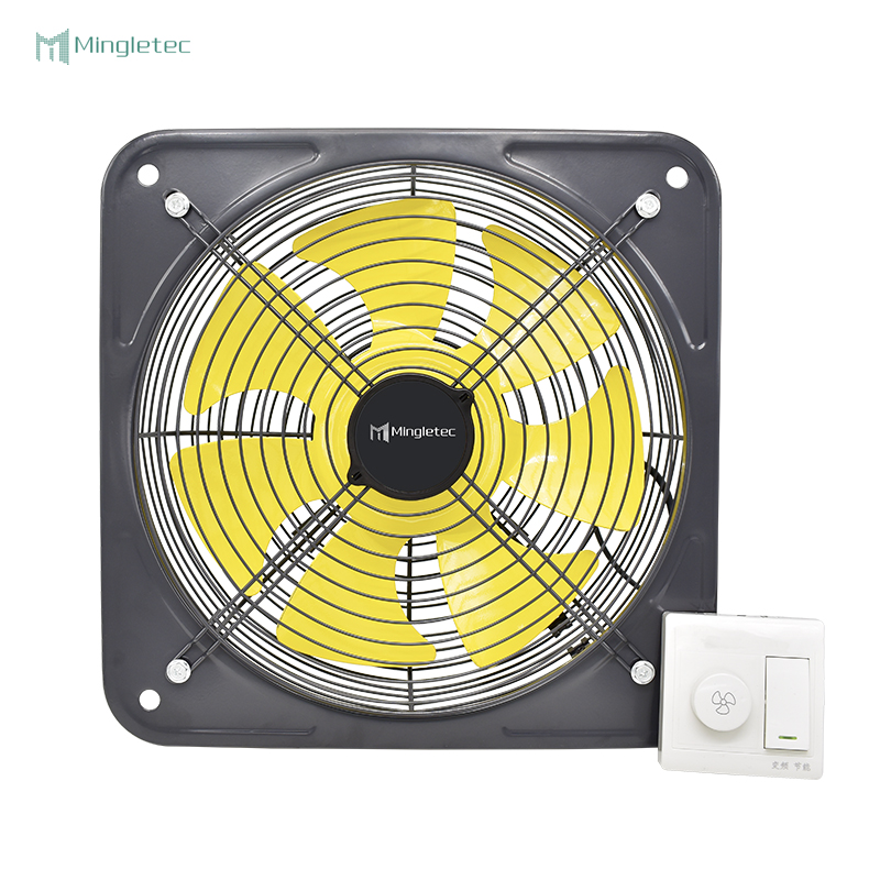 يستخدم المستودع مروحة تهوية العادم المثبتة على الحائط المعدني بالكامل BLDC