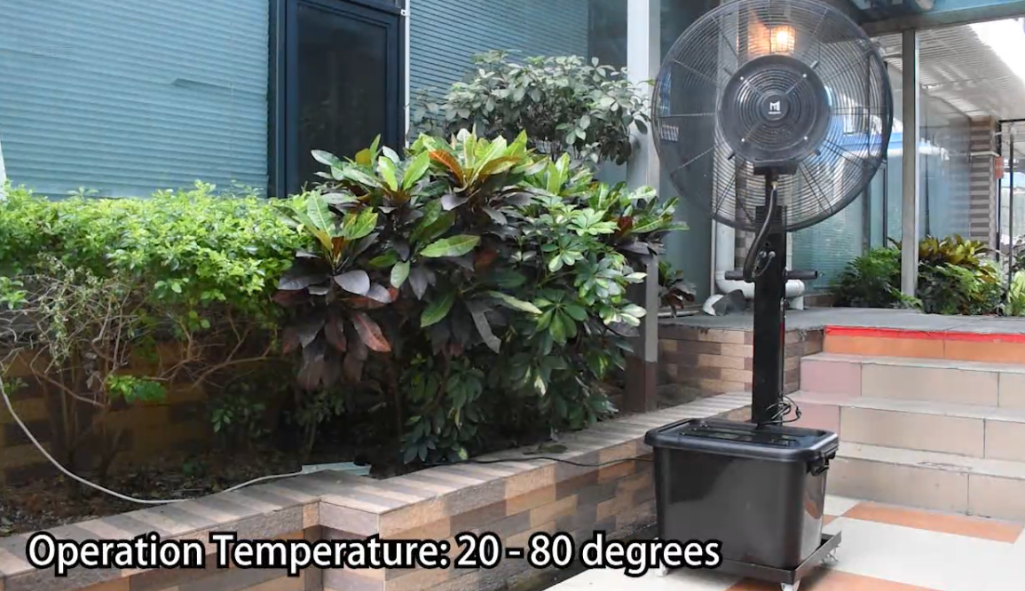 مروحة ضباب برميل مربع