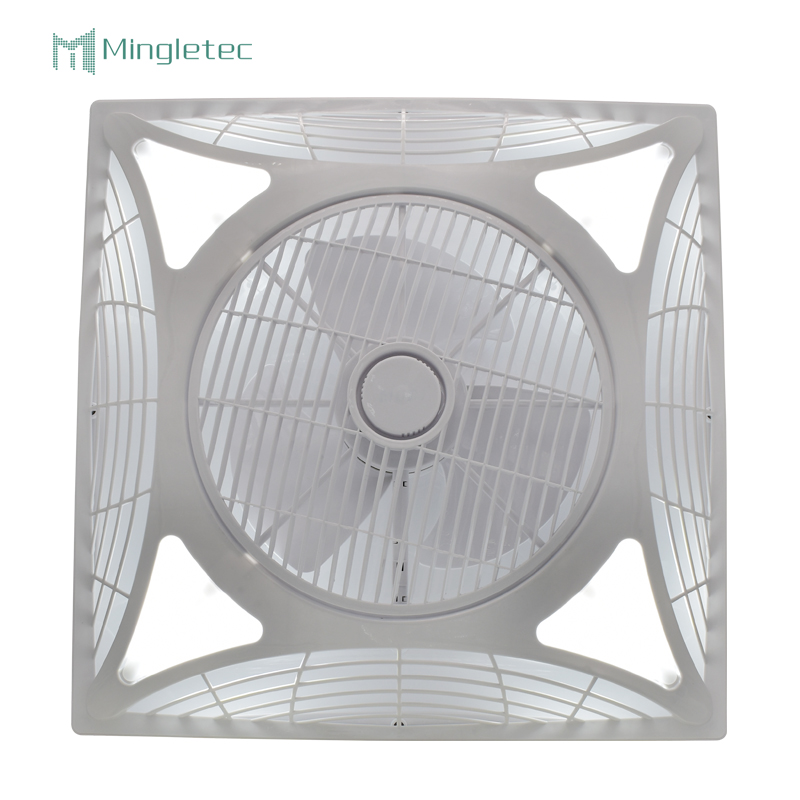 مروحة سقف مربعة 14 بوصة مزودة بإضاءة