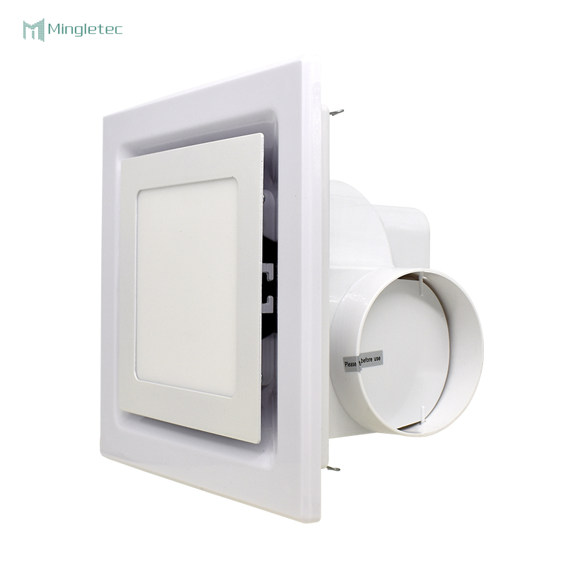 مروحة تهوية مثبتة على سقف الحمام مزودة بإضاءة